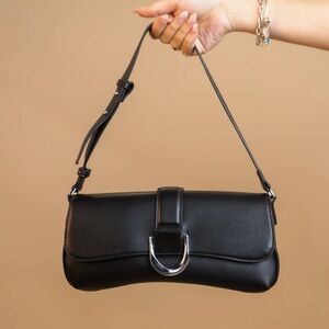 Rachel Zoe Black Flap Shoulder Bag